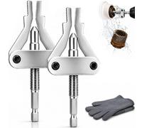 Broken Pipe Extractor Tool for Drill, Pipe Thread Extractor Tool for 1/2" 3/4" 1" Pipes, Damaged Screw Bolt Thread Valve Remover Tool for Shower Arms, Valves & PVC, Broken Pipe Removal Tool (2pcs)