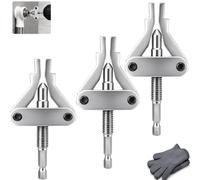 Broken Pipe Extractor Tool for Drill, Pipe Thread Extractor Tool for 1/2" 3/4" 1" Pipes, Damaged Screw Bolt Thread Valve Remover Tool for Shower Arms, Valves & PVC, Broken Pipe Removal Tool (3pcs)