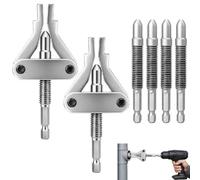 Broken Pipe Extractor Tool for Drill Wrench,Fits 1/2", 3/4", 1" Pipes，2pcs | Damaged Pipe Thread Extractor,Damaged Screw Bolt Thread Valve PVC Remover Tool,Expanding Jaw Versatile Broken Wire