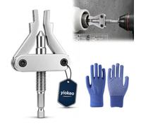Broken Pipe Thread Extractor Tool, 3-In-1 Drill-Powered Heavy Duty Universal Hex Shank Broken Pipe Extractor with Adjustable Jaws Tool, for 1/2" 3/4" 1" Pipes Nipple Removal Tool Home Repairs (1PCS)