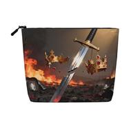 Broken Sword Crown - Trousse da viaggio leggera in finto lino