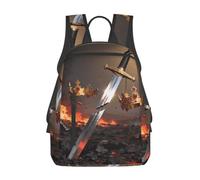 Broken Sword Crown - Zaino casual leggero, grande capacità