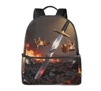 Broken Sword Crown - Zaino da viaggio leggero con custodia per laptop