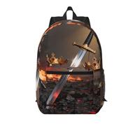 Broken Sword Crown - Zaino da viaggio leggero con tasche, 43 cm | Impermeabile e durevole. Adatto per tablet portatile. Per lavoro, viaggi, sport.