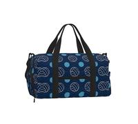 Broken Wall Elephant Print Borsa a tracolla portatile per sport - Grande borsa riutilizzabile da viaggio per le vacanze da donna, Pallavolo blu, One Size