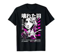 Broken Wings Cyberpunk Anime Girl Astronave Urban Art Maglietta