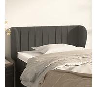 Brokky 3117425 Testiera ad Orecchio Grigio Scuro 103x23x78/88 cm in Velluto Copri Testata Massello Letto Schienale Per Testate Comodino Decorazione Copertina
