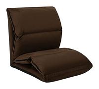 Brokky 325258 Sedia a Sdraio da Terra Pieghevole Marrone in Microfibra Pranzo/Ufficio Sedia,Sedie Senza Braccia Imbottita di Design per Il Massimo Comfort