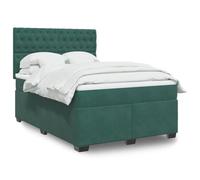 Brokky 3293263 Giroletto a Molle con Materasso Verde Scuro 160x200 cm Velluto Letto,Struttura Letto a Piattaforma E Contenitore sotto Il Letto,Facile da Montare,Senza rumori