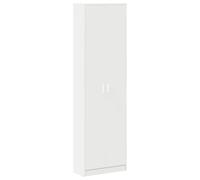 Brokky 3334008 Armadio Bianco 55x25x189 cm in legno ingegnerizzato Armadio multiuso,Mobile multifunzione portascope,Guardaroba
