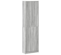 Brokky 3334013 Armadio Grigio Sonoma 55x25x189 cm Legno Ingegnerizzato Armadio multiuso,Mobile multifunzione portascope,Guardaroba
