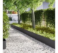 Brokky 3335788 Bordi per Prato 50 pz Nero 100x0,5x30 cm Acciaio Bordatura da Giardino,Bordo di separazione Resistente,Recinzione Flessibile per Prato,per Giardino Piante orto