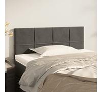Brokky 346027 Testiera Grigio Scuro 90x5x78/88 cm in Velluto Testata del Letto Imbottita in Velluto,Facile Montaggio a Muro, Design Elegante e Confortevole