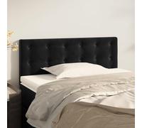 Brokky 346452 Testiera Nera 100x5x78/88 cm in Velluto Testata del Letto Imbottita in Velluto,Facile Montaggio a Muro, Design Elegante e Confortevole