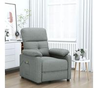 Brokky 348288 Poltrona Massaggiante Grigio Scuro in Tessuto Poltrona Relax Elettrica,Reclinabile a Letto E Seduta Ergonomica In Tessuto Per Arredo Salotto,Soggiorno e Ufficio