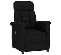 Brokky 348410 Poltrona Massaggiante Black in Microfibra Poltrona Camera da Letto in Velluto Design Moderno,Sedia Classica- Poltroncina per Salotto con Seduta Morbida Imbottita
