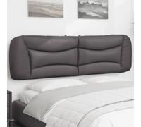 Brokky 374610 Cuscino Testiera Grigio 180 cm in Similpelle Testata del Letto Imbottita in Velluto,Facile Montaggio a Muro, Design Elegante e Confortevole