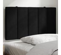 Brokky 374651 Cuscino Testiera Nero 90 cm in Velluto Testata del Letto Imbottita in Velluto,Facile Montaggio a Muro, Design Elegante e Confortevole