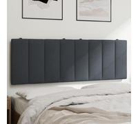 Brokky 374670 Cuscino Testiera Grigio Scuro 140 cm in Velluto Testata del Letto Imbottita in Velluto,Facile Montaggio a Muro, Design Elegante e Confortevole