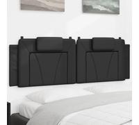 Brokky 374797 Cuscino Testiera Nero 160 cm in Similpelle Testata del Letto Imbottita in Velluto,Facile Montaggio a Muro, Design Elegante e Confortevole