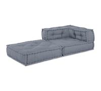 Brokky 4019045 Pouff Modulare Grigio 70x70x54 in Tessuto Pouf Poltrona Sacco Grande,Puffo per Ergonomico,Pouf a Sacco in Tessuto Antistrappo e Impermeabile,Comoda Poltrona a Sacco Moderna