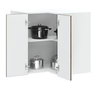 Brokky 853622 Pensile da Cucina ad Angolo Kalmar Rovere Fumo in Truciolato Pensile Scolapiatti da Cucina,Mobile a Parete in Legno Resistente,Armadio Sospeso