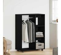 Brokky 862068 Armadio Rovere Rovere Nero 80x40x110 cm in Legno Multistrato-Mobiletto Ingresso,Credenza Comò Armadietto Multiuso Ufficio Cassettiera