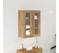 Brokky 862163 Armadio da muro con ante in vetro in rovere artigianale 69,5x34x90 cm Set di mobili da giardino divano per esterno angolare terazzo balcone