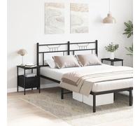 Brokky 862924 Comodini 2 pcs Rovere Nero 34x36x50 cm Legno ingegnerizzato Comodini per Camera da Letto in Legno,Tavolino Design Moderno,Mobiletto Salvaspazio per Soggiorno