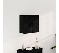 Brokky 862949 Mobile da muro Nero Rovere 60x31x60 cm Legno ingegnerizzato Pensile Scolapiatti da Cucina,Mobile a Parete in Legno Resistente,Armadio Sospeso