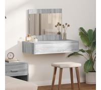 Brokky 865204 Tavolo da trucco a muro grigio sonoma 83x40x70 cm Set di mobili da giardino divano per esterno angolare terazzo balcone