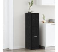 Brokky 869002 Armadio da Fattore Quercia Nera 30x41x118 cm Legno Ingegnerizzato Armadio multiuso,Mobile multifunzione portascope,Guardaroba