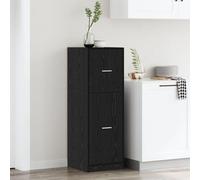 Brokky 869032 Armadio da farmacia in rovere nero 40x41x118 cm in legno ingegnerizzato Armadio multiuso,Mobile multifunzione portascope,Guardaroba