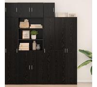 Brokky 869149 Mobile da Parete Rovere Nero 30x42.5x40 cm Legno Ingegnerizzato Pensile Scolapiatti da Cucina,Mobile a Parete in Legno Resistente,Armadio Sospeso