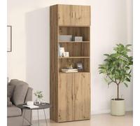 Brokky 869151 Armadio a muro in rovere artigianale 70x42,5x40 cm in legno ingegnerizzato Pensile Scolapiatti da Cucina,Mobile a Parete in Legno Resistente,Armadio Sospeso