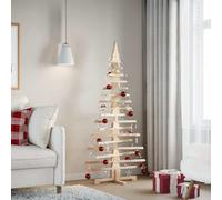 Brokky Albero di Natale Decorativo in Legno 150 cm Legno Massello Pino-Albero di Natale Decorazione Natalizia Design Minimal Artificiale Arredamento Natalizio Addobbo