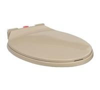Brokky Copriwater Chiusura Ammortizzata e Sgancio Rapido Beige Ovale-Sedile WC,Copriwater Universali,Tavoletta WC Chiusura Ammortizzata,Rapido Montaggio,Plastica Antibatterico Facile da Pulire