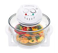 Brokky Forno Alogeno a Convezione con Anello di Estensione 1400 W 17 L,Forno alogeno ventilato Cottura Multifunzione