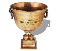 Brokky Trofeo Coppa Champagne Cooler Rame Marrone-Raffreddatore per Champagne - Secchio refrigerante per Spumante, Vino e Champagne - Nobile raffreddatore di Ghiaccio per Occasioni Speciali