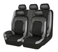 BROleo 9 pezzi Auto Pelle Set Coprisedili per Hyundai i10 i-10 / i10 N Line 2000-2023 2024, Impermeabili Tutte Stagioni Copriseggiolino Auto Accessori,Grey