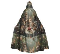 BROLEO Animali del partito che stampano il gioco di ruolo del mantello con cappuccio adulto del mantello degli uomini e delle donne del mantello