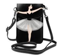 BROLEO Ballerina che stampa la piccola borsa del telefono di vibrazione della borsa di vibrazione della borsa di cuoio delle piccole donne, impermeabile e