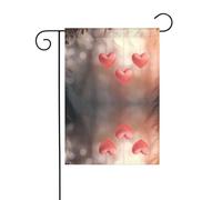 BROLEO Bandiera da giardino con stampa di tre cuori quattro stagioni, decorazione per cortile, 30,5 x 45,7 cm