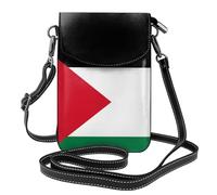 BROLEO Bandiera dello Stato della Palestina che stampa la piccola borsa di cuoio del telefono di vibrazione di vibrazione della borsa delle piccole donne, impermeabile e durevole