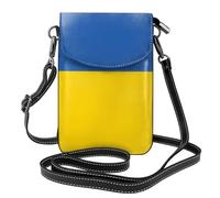 BROLEO Bandiera dell'Ucraina che stampa la piccola borsa del telefono di vibrazione di vibrazione della borsa di cuoio delle piccole donne, impermeabile e durevole