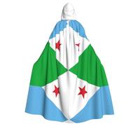 BROLEO Bandiera Djibouti Stampa Halloween Adulto Mantello Con Cappuccio Uomini E Donne Abbigliamento Mantello Gioco Di Ruolo