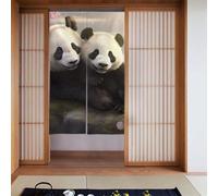 BROLEO Bella stampa panda tenda divisoria divisoria protezione della privacy adatta per cucina, bagno, stanza 86,4 x 142,2 cm