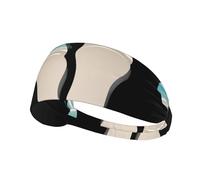 BROLEO Big Footprints on the beach fascia sportiva da donna a prova di sudore fascia elastica estiva