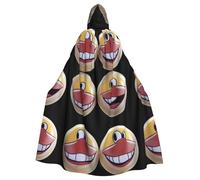 BROLEO Big Lips Smiley Face Stampa Halloween Adulto Mantello Con Cappuccio Uomini E Donne Abbigliamento Mantello Gioco di Ruolo