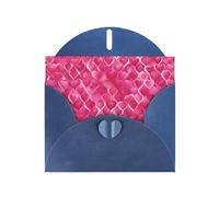 BROLEO Biglietto di auguri blu con immagine di cuori rosa per Natale, compleanno dei bambini, San Valentino e invito per feste